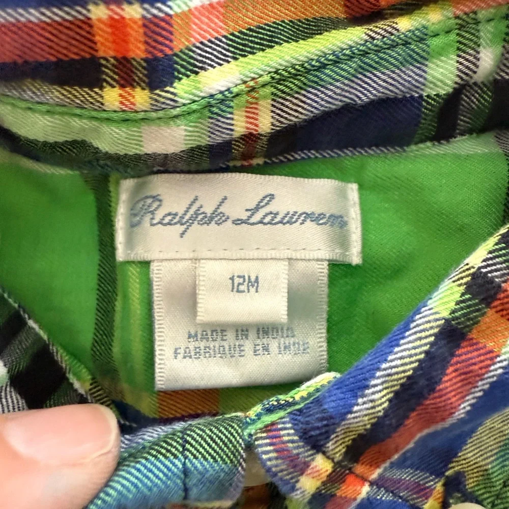 Ralph Lauren Multicolor Plaid Kids Button Down Shirt